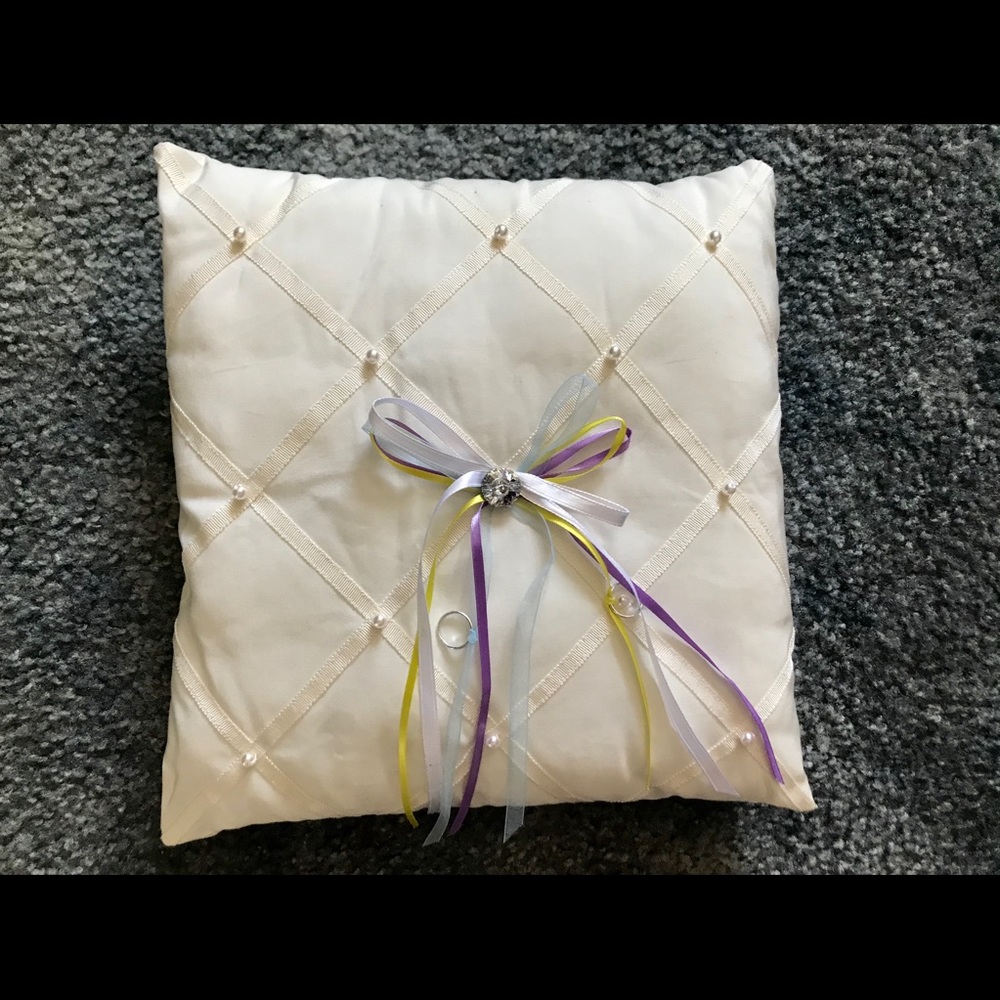 Handmade ring bearer pillow